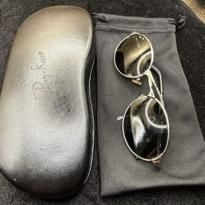 Vintage B&L Ray-Ban W2839 PRAS Oval Sunglasses BL Etched Lenses Made In USA image 9