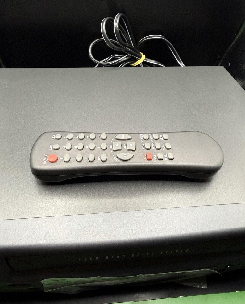 Emerson EV727 VCR 4‑Head Hi‑Fi Stereo NEW No Box Plastic On Front + Remote image 5