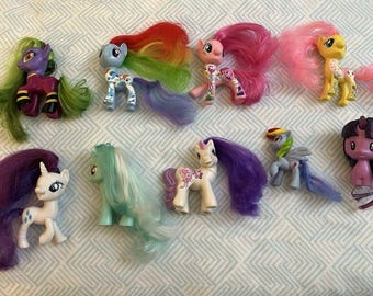My Little Pony Brushable Lot Of 9 Ponies
