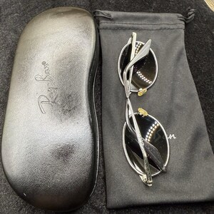 Vintage B&L Ray-Ban W2839 PRAS Oval Sunglasses BL Etched Lenses Made In USA image 8