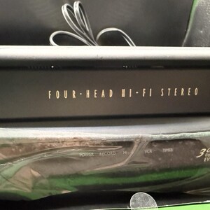 Emerson EV727 VCR 4‑Head Hi‑Fi Stereo NEW No Box Plastic On Front + Remote image 3