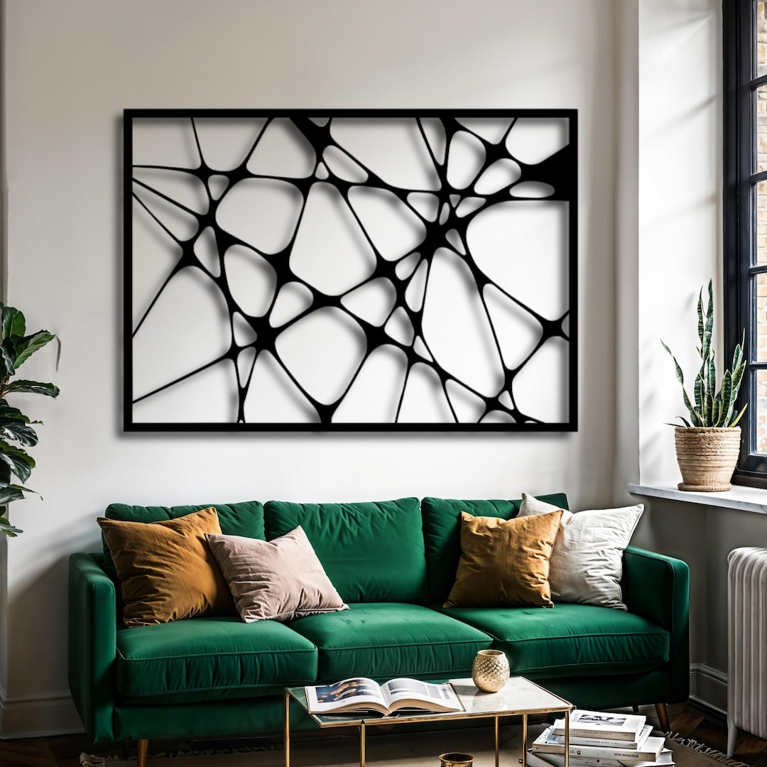 Abstract Modern Home Wall Art - Modern Office Decoration - Living Room ...