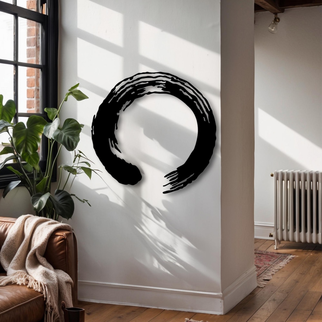 Enso Circle Metal Wall Decor - Yoga Studio Decoration - Zen Wall Art ...