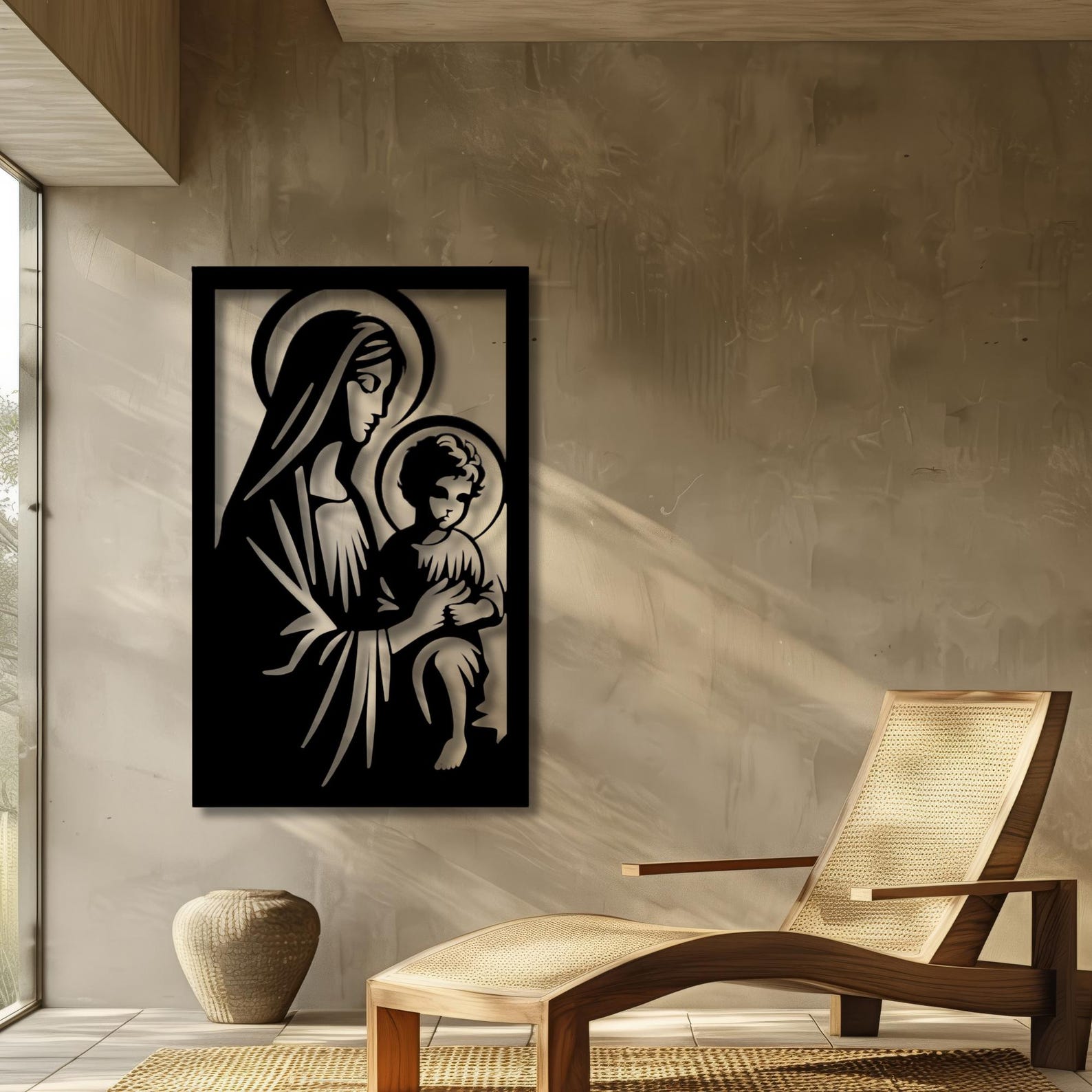 Virgin Mary Metal Wall Art: Modern Religious Home Decor - Etsy