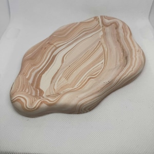 Handmade Jesmonite Cloud Bowl - Original Pocket Tray, Jewelry Holder, Decoration, etc. - Simple, Colorful, Glittery, Marbled