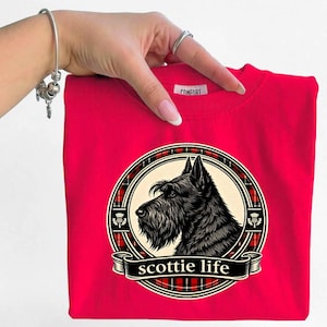 Comfort Colors Scottish Terrier T-Shirt, Scottie Life T-Shirt, Scottie Dog Lover Tee, Scottish Terrier Mom Shirt, Scottie Dog Lover Gift