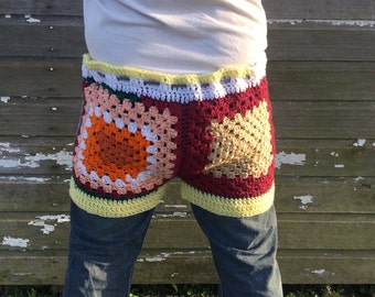 The Adam- Men's Shorts Crochet Granny Style Adjustable