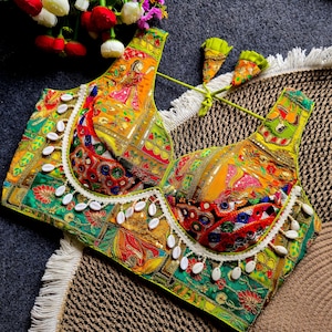 Traditional Style Designer Embellished Ready to Wear Blouse in Multicolors