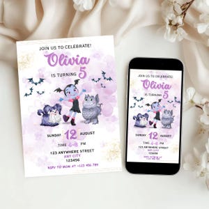 Vampirina Birthday Invitation: Editable Party Invite, Instant Download