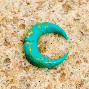 Green Copper Turquoise Gemstone Notch Septum Pincher Tribal Piercing, Tusk Jewelry, Handmade Size 12g to 15mm, More Customise Available.