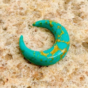 Green Copper Turquoise Gemstone Septum Pincher Tribal Piercing, Tusk Jewelry, Handmade Size 12g to 15mm, More Customise Available.