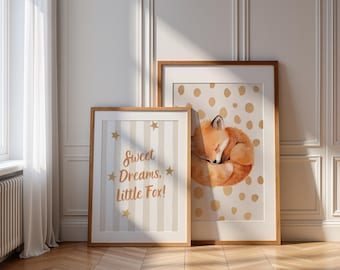 Räv-barnrumskonstset, Söta drömmar, Skogsmarkstryck (digital nedladdning)