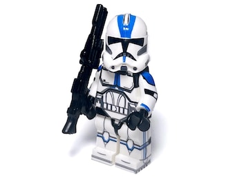 Minifigura personalizada de soldado clon de la Legión 501, clon azul, Anakin Rex, Guerra de las Galaxias
