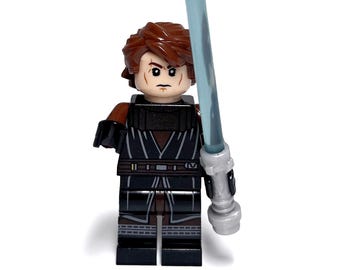 Anakin Skywalker Minifigura personalizada de Star Wars Guerra de los Clones Jedi Ataque a los Clones Obi Wan Padowan El Elegido Legión 501 General Jedi
