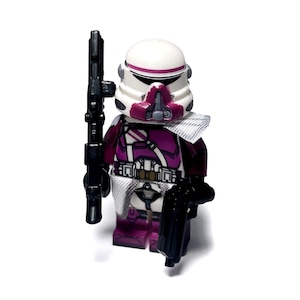 21st Nova Corps Airborne Trooper Custom Star Wars Minifigure Purple Paratrooper Clone Wars Clone Trooper