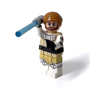 Obi-wan Kenobi Clone Wars Custom Star Wars Minifigure Jedi Master Attack of the Clones 212th Attack Battalion Jedi General The Negotiator
