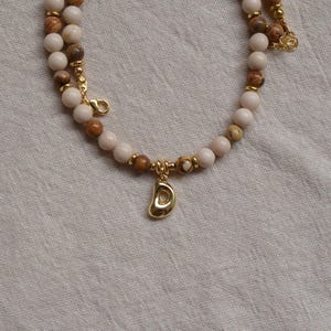 Custom Initial Necklace for Women, Personalized Letter Necklace, Gold Beaded Name Gift, Minimalist Birthday Jewelry