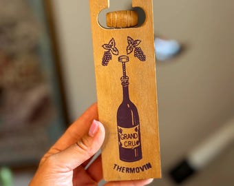 Vintage French Wine Thermometer "Thermovim Grand Cru" Sommelier Tool