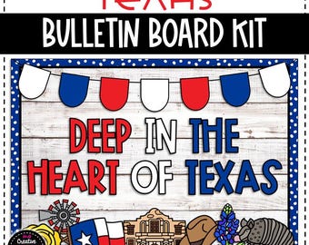 Tablón de anuncios de historia de Texas - Decoración del aula - Tablón de anuncios de estudios sociales