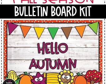 Tablón de anuncios de calabazas de otoño - Decoración del aula