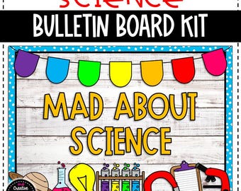 Tablón de anuncios de ciencias o decoración de puertas - Tablón de anuncios de regreso a clases - Decoración del aula