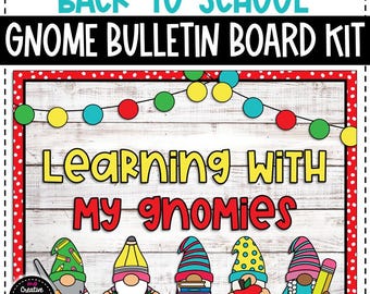 Tablón de anuncios de gnomos para la vuelta al cole - Decoración del aula