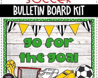 Tablón de anuncios de fútbol o decoración para puertas - Decoración del aula - Tablón de anuncios deportivo
