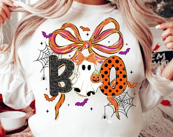 Fantasma de Halloween rosa neon PNG: design feminino com glitter elegante (download digital)