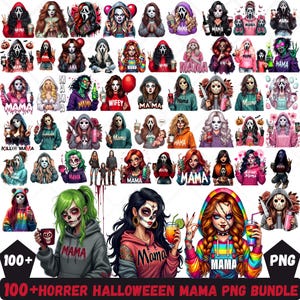 100+ Halloween Horror Character Mama Png Bundle, Halloween Mama Png, Spooky Mama Png, Horror Mom Png, Spooky Png, Horror Mama Png, Mama Png