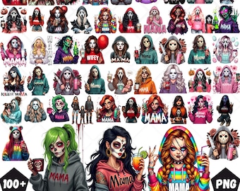 100+ Halloween Horror Character Mama Png Bundle, Halloween Mama Png, Spooky Mama Png, Horror Mom Png, Spooky Png, Horror Mama Png, Mama Png