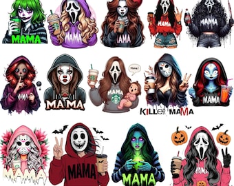 Halloween Horror Mama Custom Kid Name PNG Bundle (pobieranie cyfrowe)