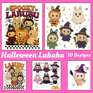 10 Monsterpuppen Halloween PNG-SVG-Paket, Kawaii Halloween Clipart, Puppen-Cartoon Halloween, süße Horrorpuppe, kommerzielle Nutzung