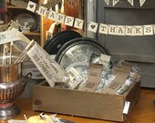 PRINTABLE Tiny Happy Thanksgiving Banner, Small Friendsgiving Bunting, Harvest Swag