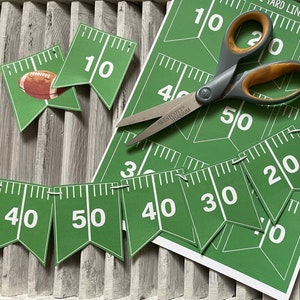 PRINTABLE Yardlines Football Banner, Yard Line Swag, Football Party Decorations Playoff Decor, Superbowl LIX Garland, 59, Super Bowl PF1
