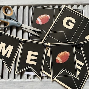 PRINTABLE Game Day Banner, Football Bunting, Football Party Decorations Playoff Decor, Superbowl LIX Garland,  Super Bowl 59,  PF1