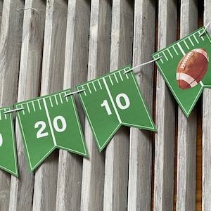 Yardlines Football Banner, Yard Line Bunting, Football Party Decorations Playoff Decor, Superbowl LIX Garland, 58, Super Bowl 59, RMF1