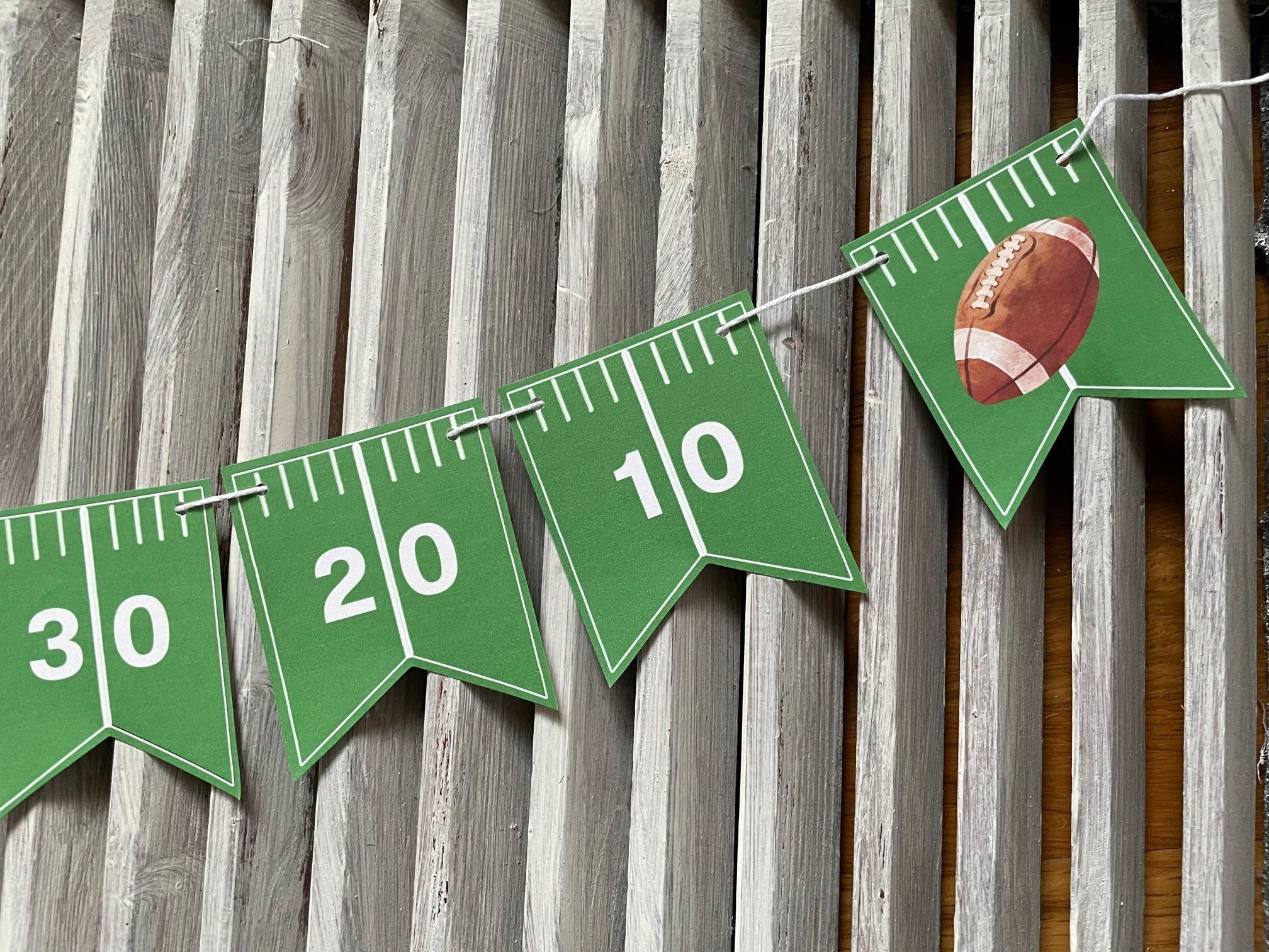 Yardlines Football Banner Yard Line Bunting Football Party Decorations Playoff Decor Superbowl LVIII Garland 58 Super Bowl