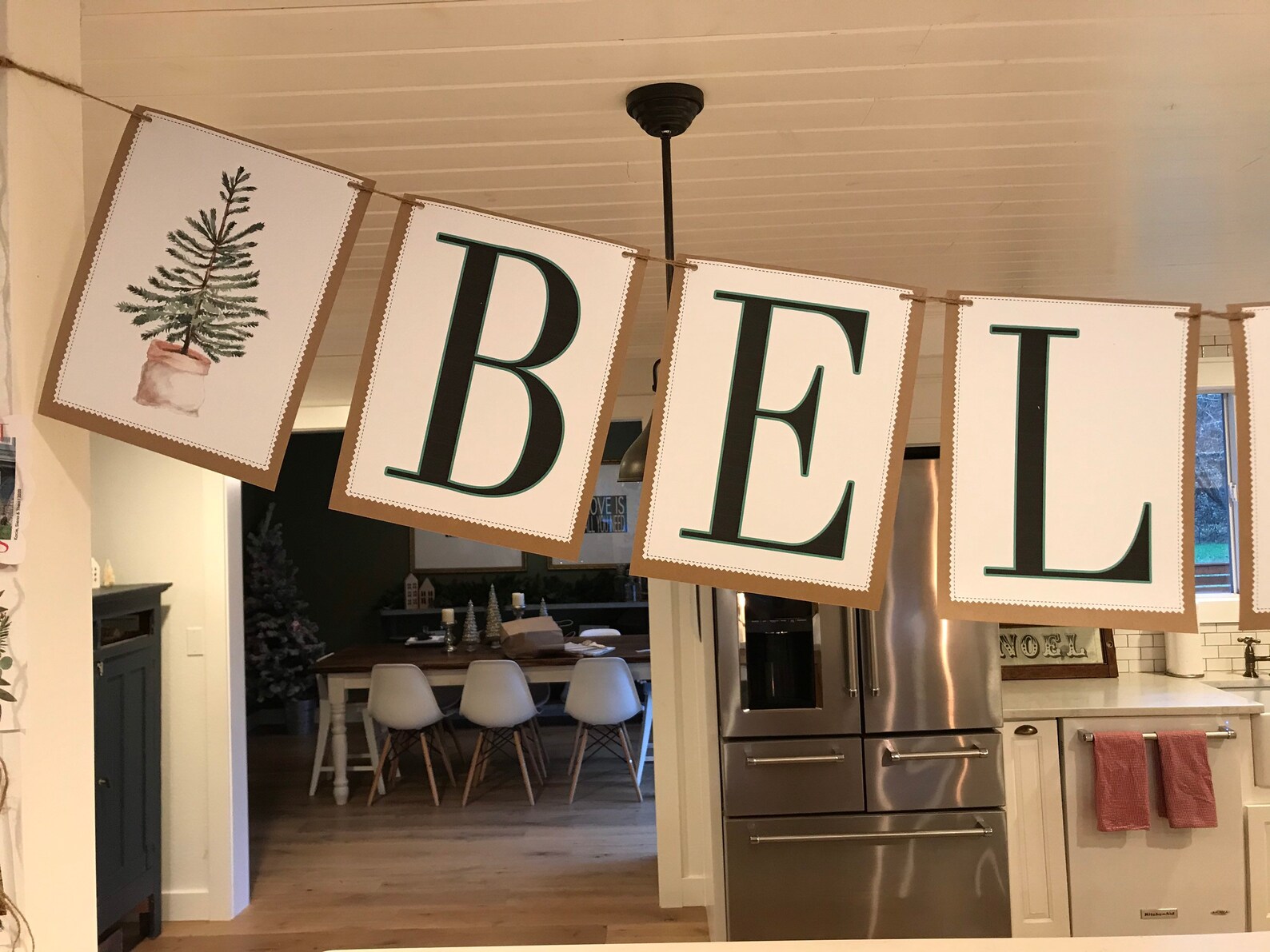 PRINTABLE Fir Tree Believe Banner Instant Download Christmas | Etsy