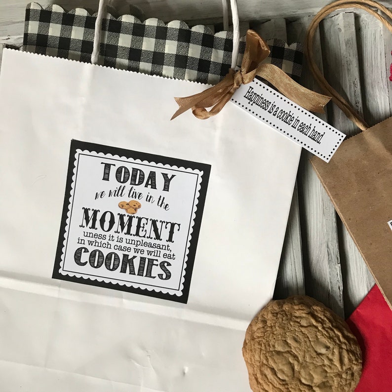 printable cookie tags food gift labels treat bags baked etsy
