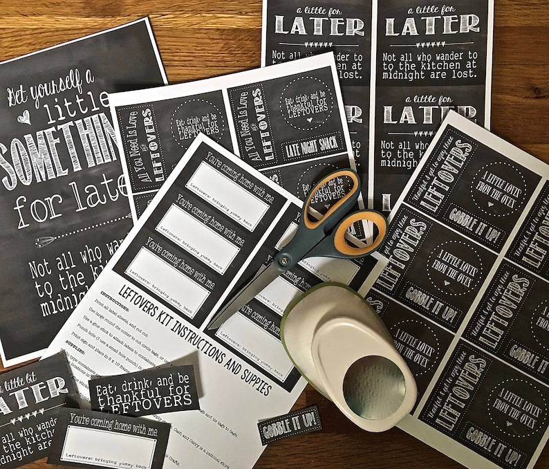 PRINTABLE Leftovers Tags Labels and Sign Instant Download - Etsy