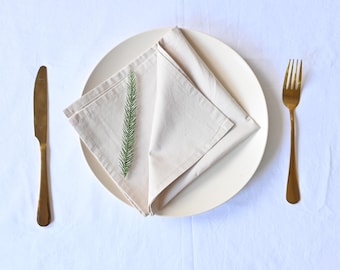 Natural Cotton Napkins Set, Pack Of 100 Napkin, Wedding Decor, Stonewashed Cloth Napkins Bulk