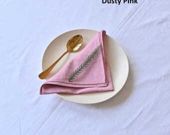 Stonewashed Cotton Napkins Set: Shabby Chic Wedding Table Decor
