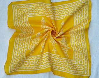 Handmade Cotton Block Print Bandana: Soft Boho Scarf | Boho Floral Head Wrap for Women