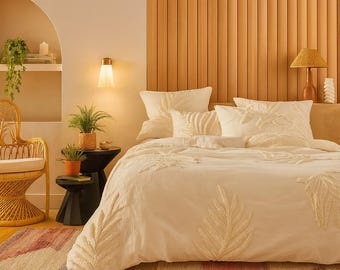 100% Cotton Duvet Cover Set: King Queen Boho Bedding Set, Comforter With Pillowcase
