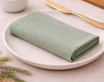 100 Sage Green Cotton Napkins: Soft Stonewashed Cloth Napkin Cotton cloth Napkin 100% Cotton Napkin Napkin Party Napkins Wedding For Napkins