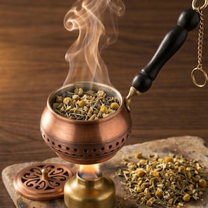 Handgearbeiteter Weihrauchbrenner aus Kupfer