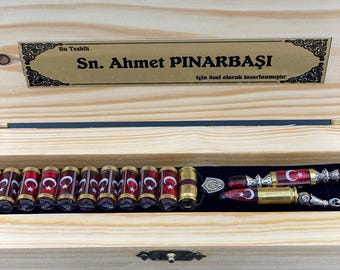 Tasbih con la bandera turca, rosario hecho a mano, misbaha de resina, regalo islámico para hombres, tasbih estilo otomano, regalo musulmán único