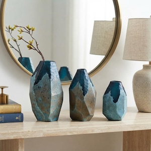Geometriskt fryst glasvasset