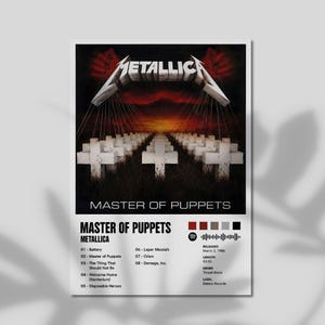 Metallica Master of Puppets Poster - Etsy