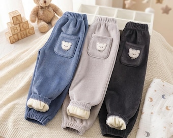Kids Warm Pants, Baby Winter Trousers, Toddler Harem Pants, Casual Boys Girls Bottoms
